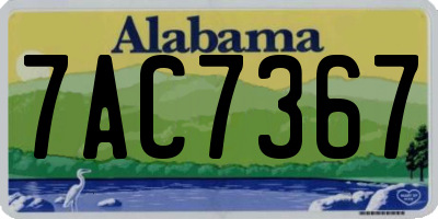 AL license plate 7AC7367