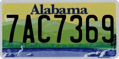 AL license plate 7AC7369