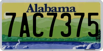 AL license plate 7AC7375