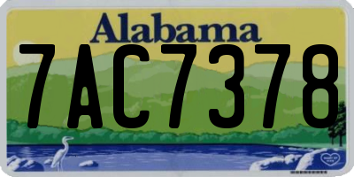 AL license plate 7AC7378
