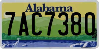 AL license plate 7AC7380