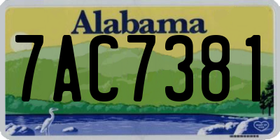 AL license plate 7AC7381