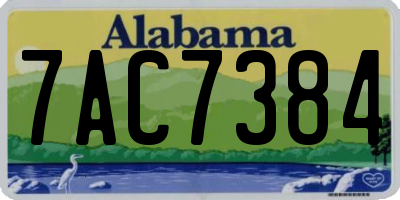 AL license plate 7AC7384