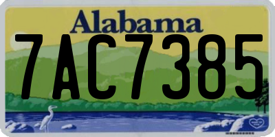 AL license plate 7AC7385