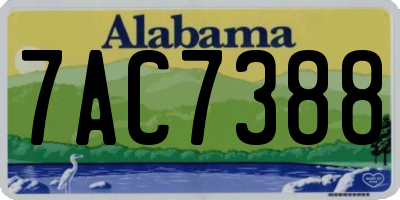 AL license plate 7AC7388