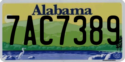 AL license plate 7AC7389