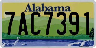 AL license plate 7AC7391
