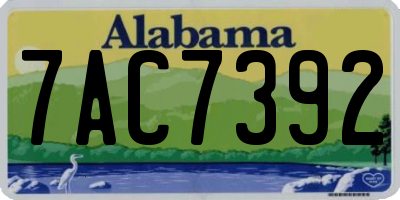 AL license plate 7AC7392
