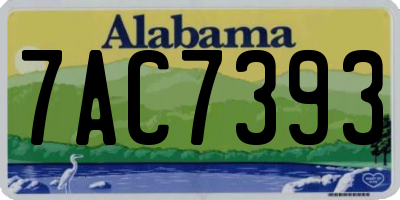 AL license plate 7AC7393