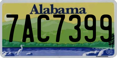 AL license plate 7AC7399
