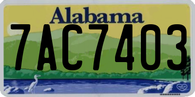 AL license plate 7AC7403