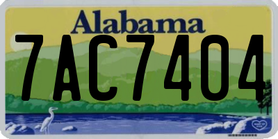 AL license plate 7AC7404