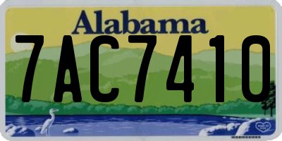 AL license plate 7AC7410