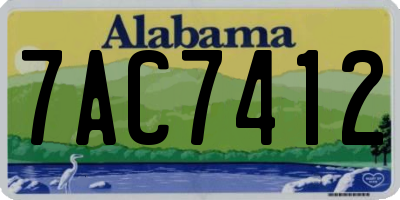 AL license plate 7AC7412