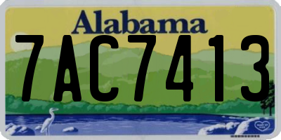 AL license plate 7AC7413