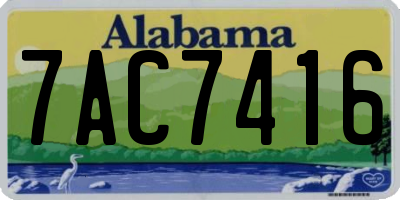 AL license plate 7AC7416
