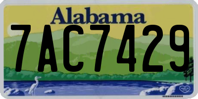 AL license plate 7AC7429