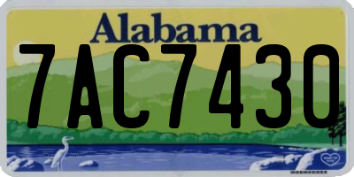 AL license plate 7AC7430