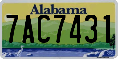 AL license plate 7AC7431