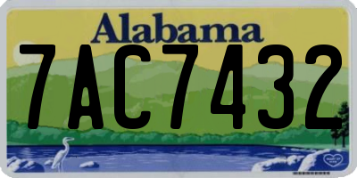 AL license plate 7AC7432