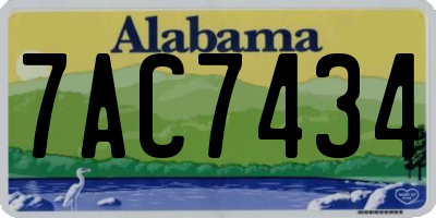 AL license plate 7AC7434