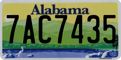 AL license plate 7AC7435