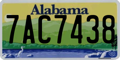 AL license plate 7AC7438