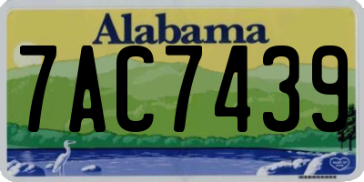 AL license plate 7AC7439