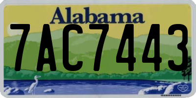 AL license plate 7AC7443