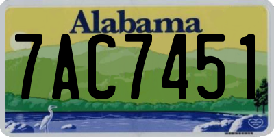 AL license plate 7AC7451