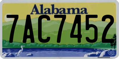 AL license plate 7AC7452