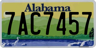 AL license plate 7AC7457