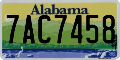 AL license plate 7AC7458