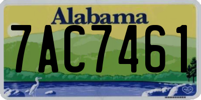 AL license plate 7AC7461