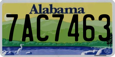 AL license plate 7AC7463