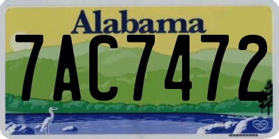 AL license plate 7AC7472