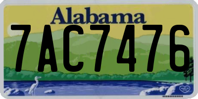 AL license plate 7AC7476