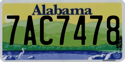 AL license plate 7AC7478