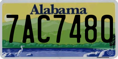 AL license plate 7AC7480