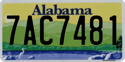 AL license plate 7AC7481