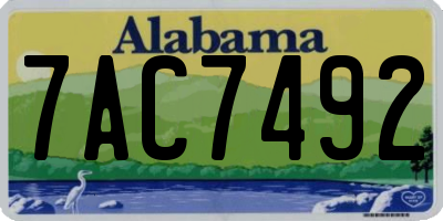 AL license plate 7AC7492