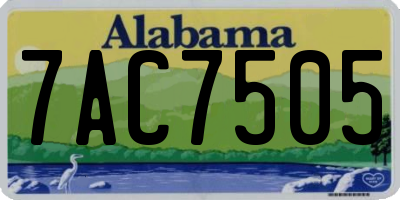 AL license plate 7AC7505