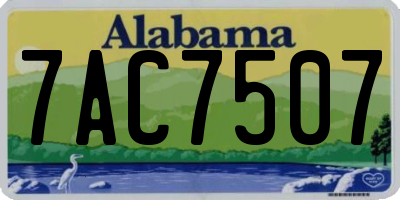 AL license plate 7AC7507