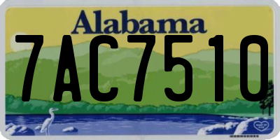 AL license plate 7AC7510