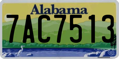 AL license plate 7AC7513