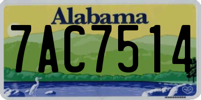 AL license plate 7AC7514