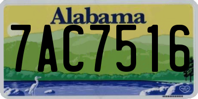 AL license plate 7AC7516