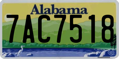 AL license plate 7AC7518
