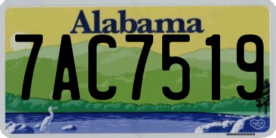 AL license plate 7AC7519