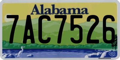 AL license plate 7AC7526